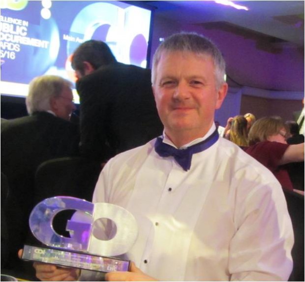 Paul Cattroll with his GO award