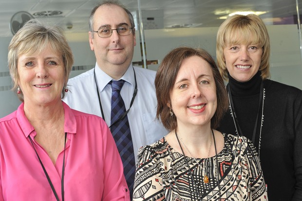 Counter Fraud team, left to right: Helen Langford, Denis Clucas, Michelle Slee and Carole Egan