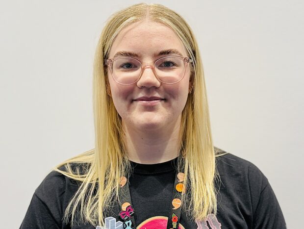 Kloe Chaplin, STEM Ambassador, at the DVLA Code Challenge 2024.